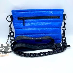 BCBGeneration Two-in-One Blue Puffer Bag NWT